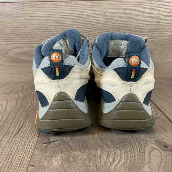 Merrell Womens Athletic Shoes Beige Gray Mesa Low Top Leather Lace Up 7M - Picture 2 of 9